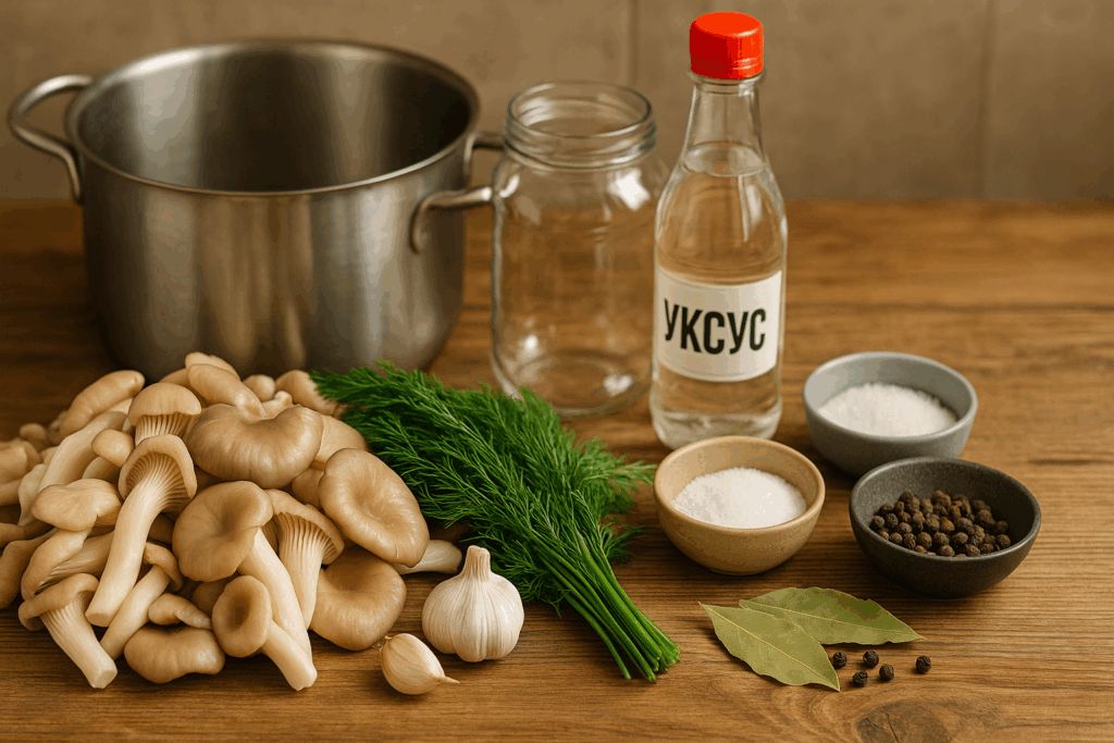 Маринованные вешенки с укропом и чесноком: великолепная закуска для зимнего стола