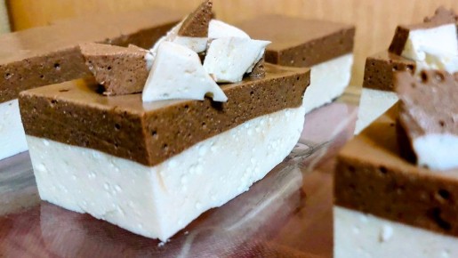 Нежный десерт из творога и сливок