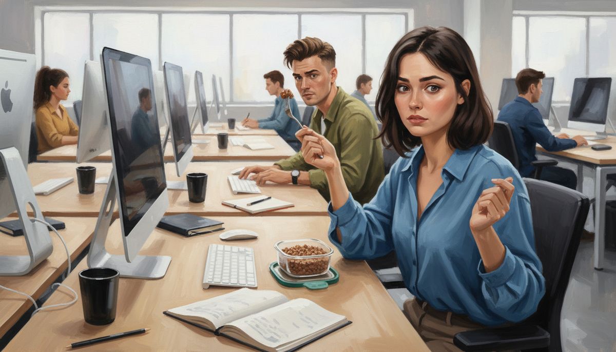 Влияние еды на рабочем месте на продуктивность и коммуникацию в команде